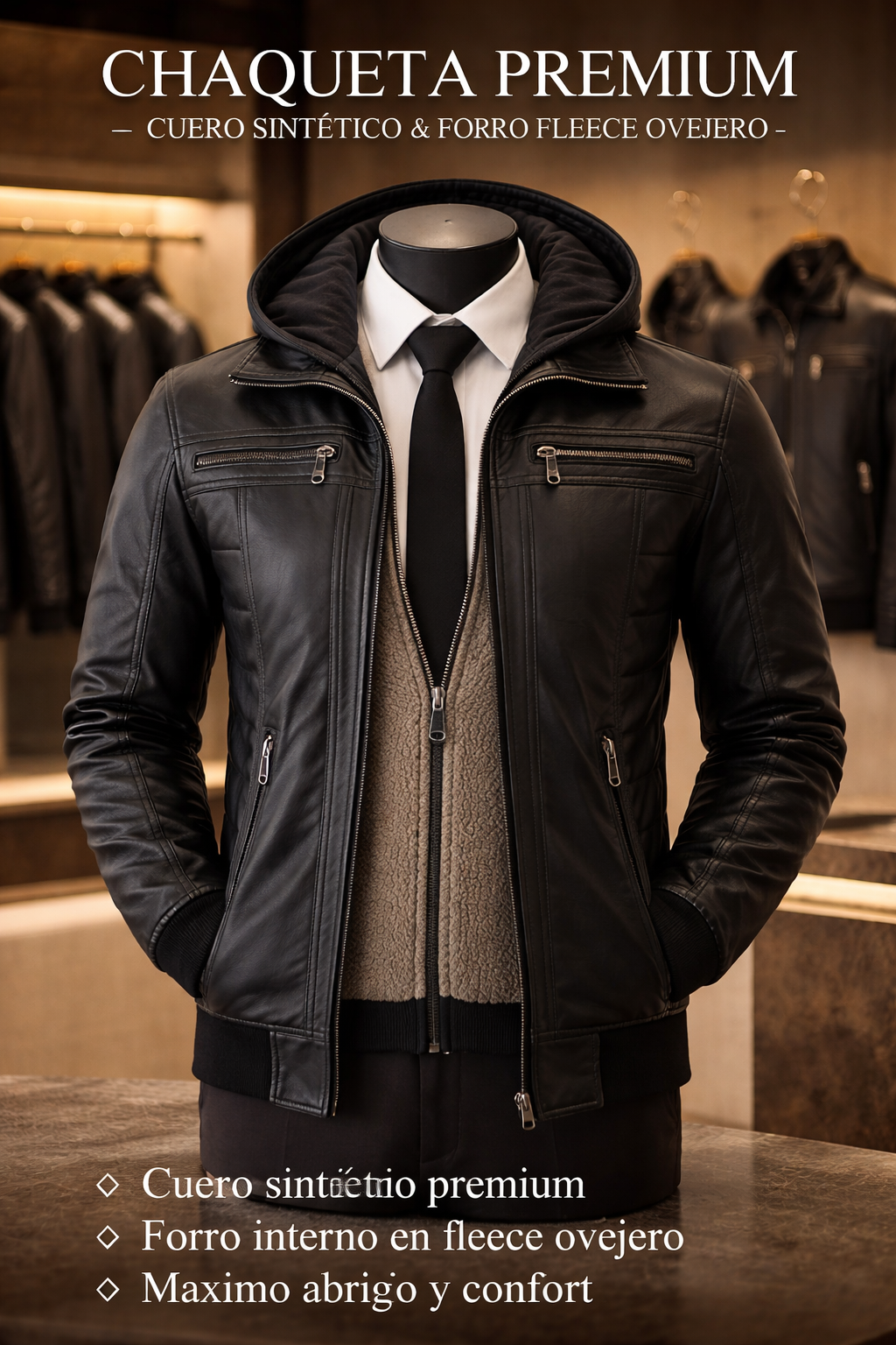 Chaqueta Hombre Milano En Cuerina