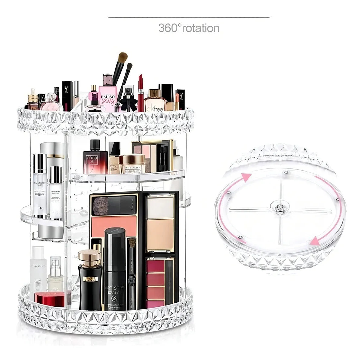 Organizador De Maquillaje Giratorio 360º